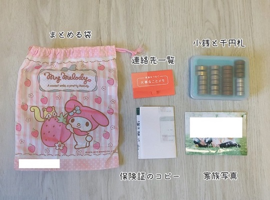 もちこさんの防災用のお金