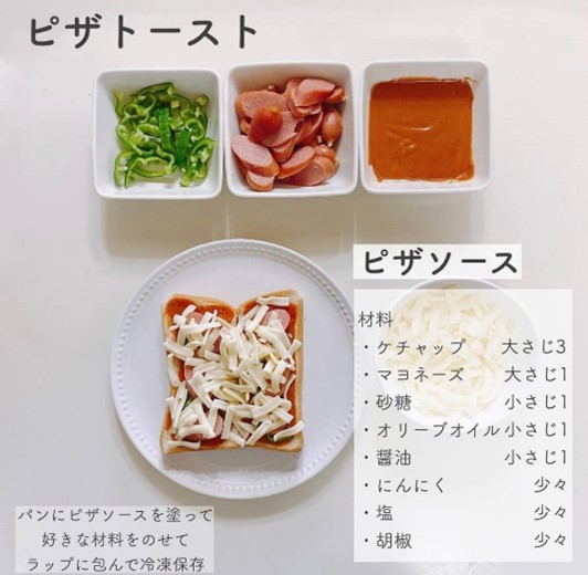 ののこさんの食パン冷凍レシピ